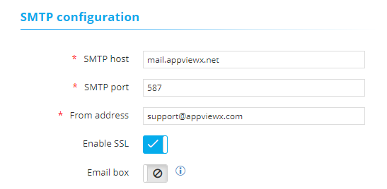 Configuring the SMTP Server Settings