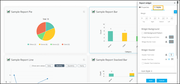 Configuring Reports - Styles