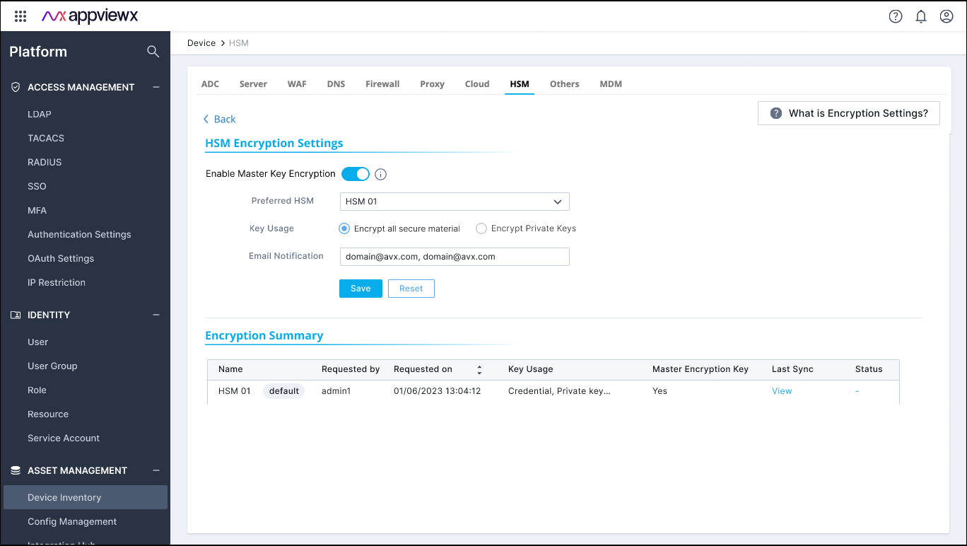 Encrypting the AppViewX Master Key using the User's Master Key