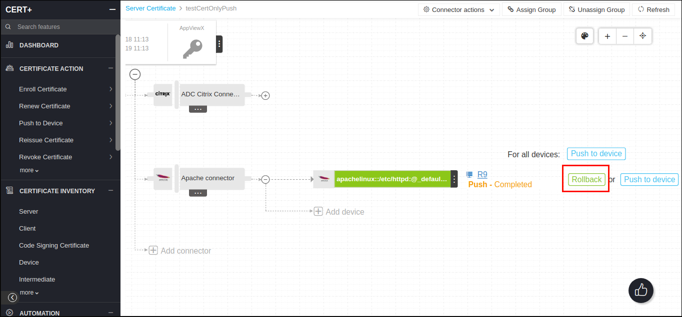 Issues in Push and Rollback