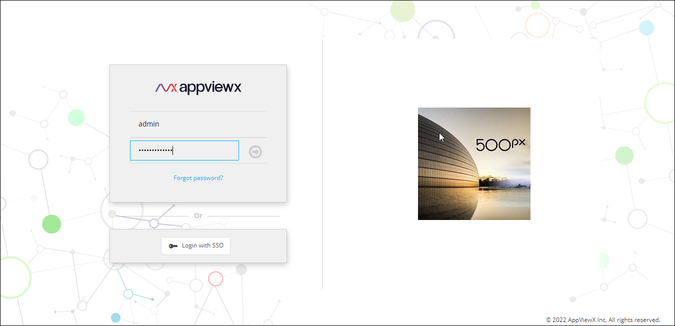Accessing the AppViewX Graphical User Interface