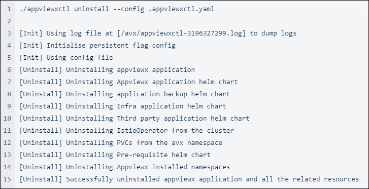 Uninstall and Cleanup