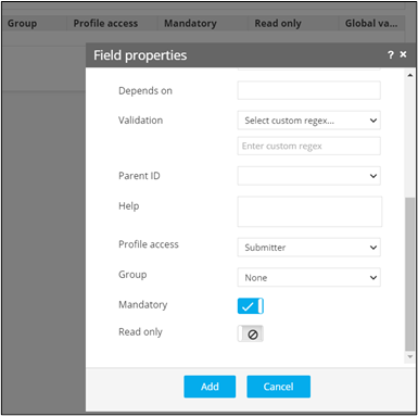 Form Field Attributes Adding Form Fields in the Form Builder