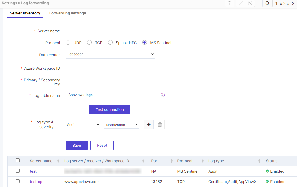 Configuring Server Inventory Settings