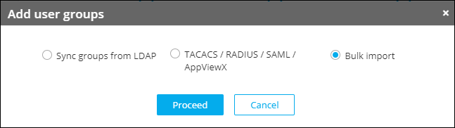Add New User Group by Bulk Import