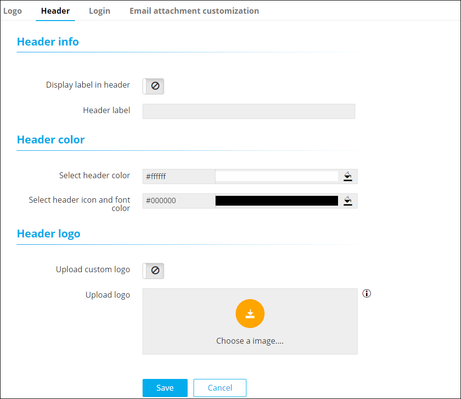 Screen Interface Header Customizing the Screen Header