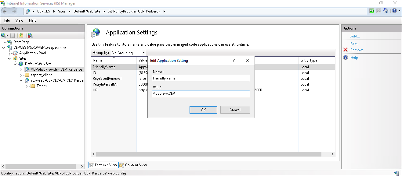 Ces Edit System Configurations in CEP/CES machine