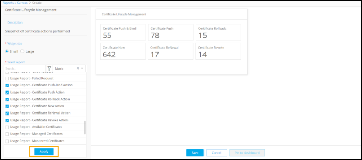 Report Widgets